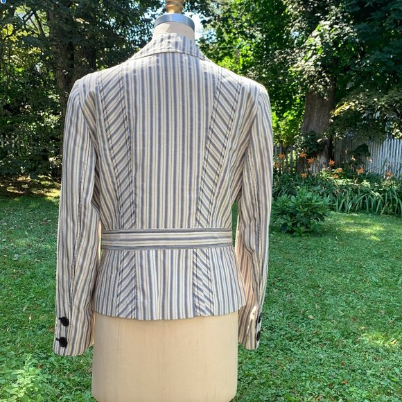 Bianca Nygard Cream/Grey StripedJacket - Picture 4 of 16